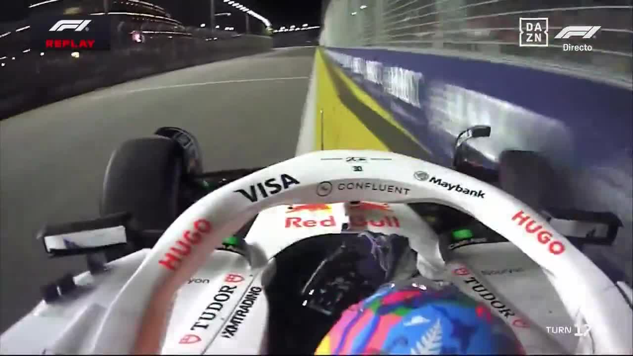 Lawson has hit the wall at Turn 17