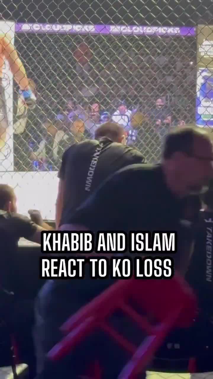 Khabib Nurmagomedov and Islam Makhachev react to their teammate