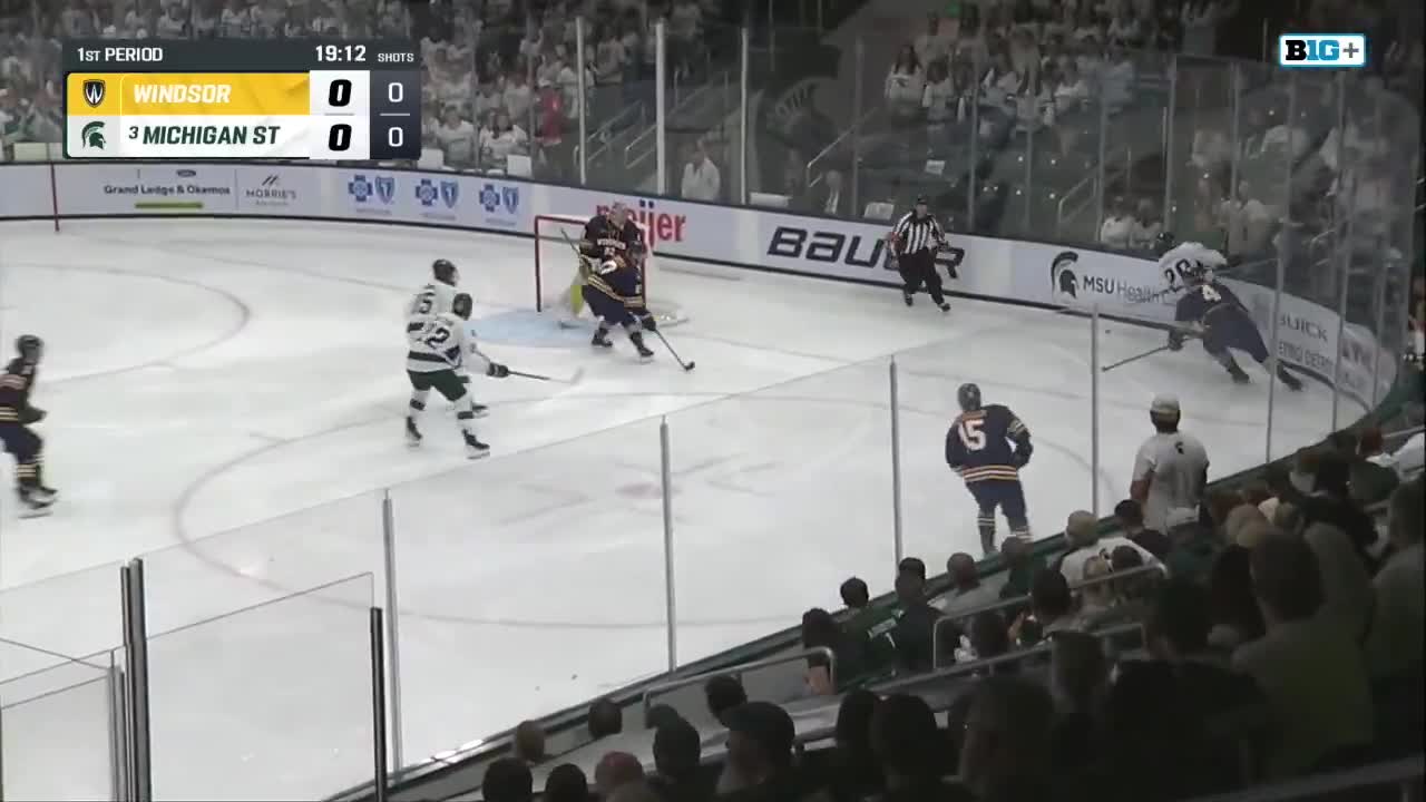Porter Martone only needed 35 seconds to score in his MSU debut