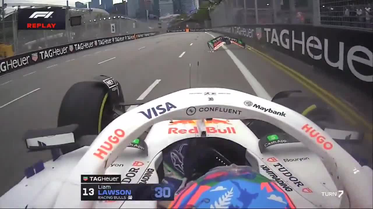 Liam's accident at Turn 7