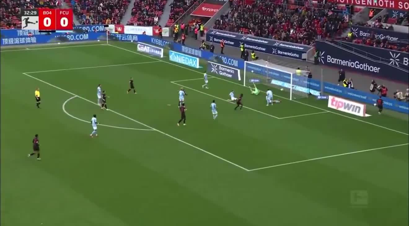 Bayer Leverkusen 1 - 0 Union Berlin - Ernest Poku 33'