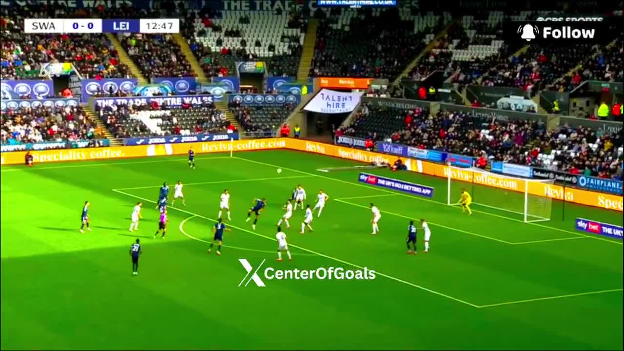 Swansea City 0-1 Leicester City - Jordan James 13' (Great goal)