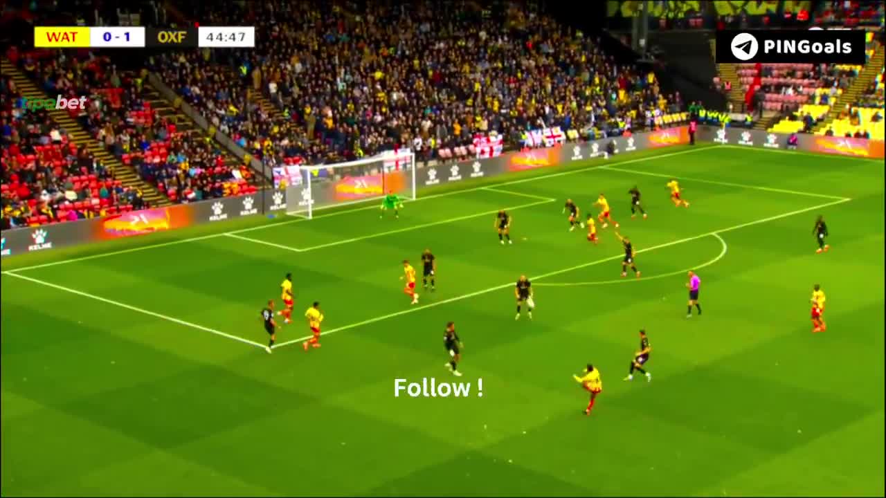 Watford [1] - 1 Oxford United - Jeremy Ngakia 45 +1'