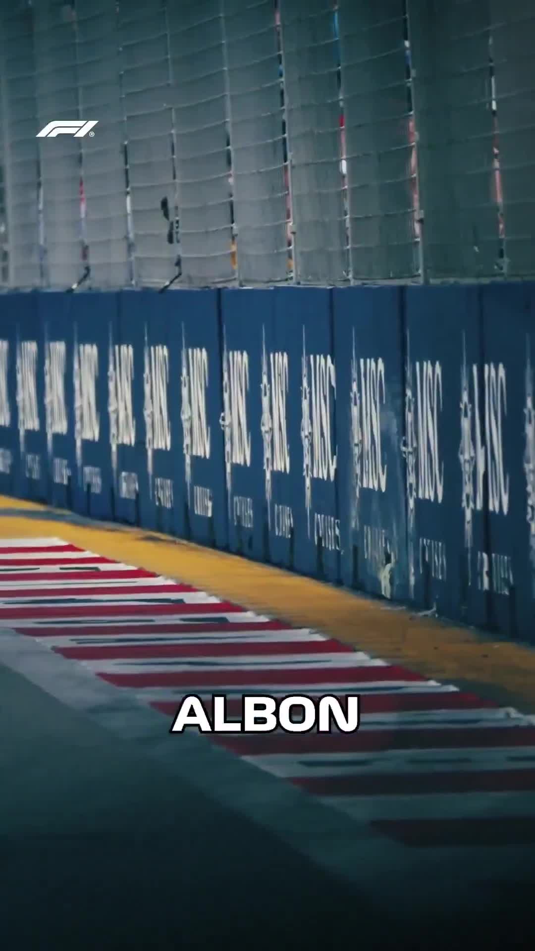 Close-up of the drivers getting close to the wall