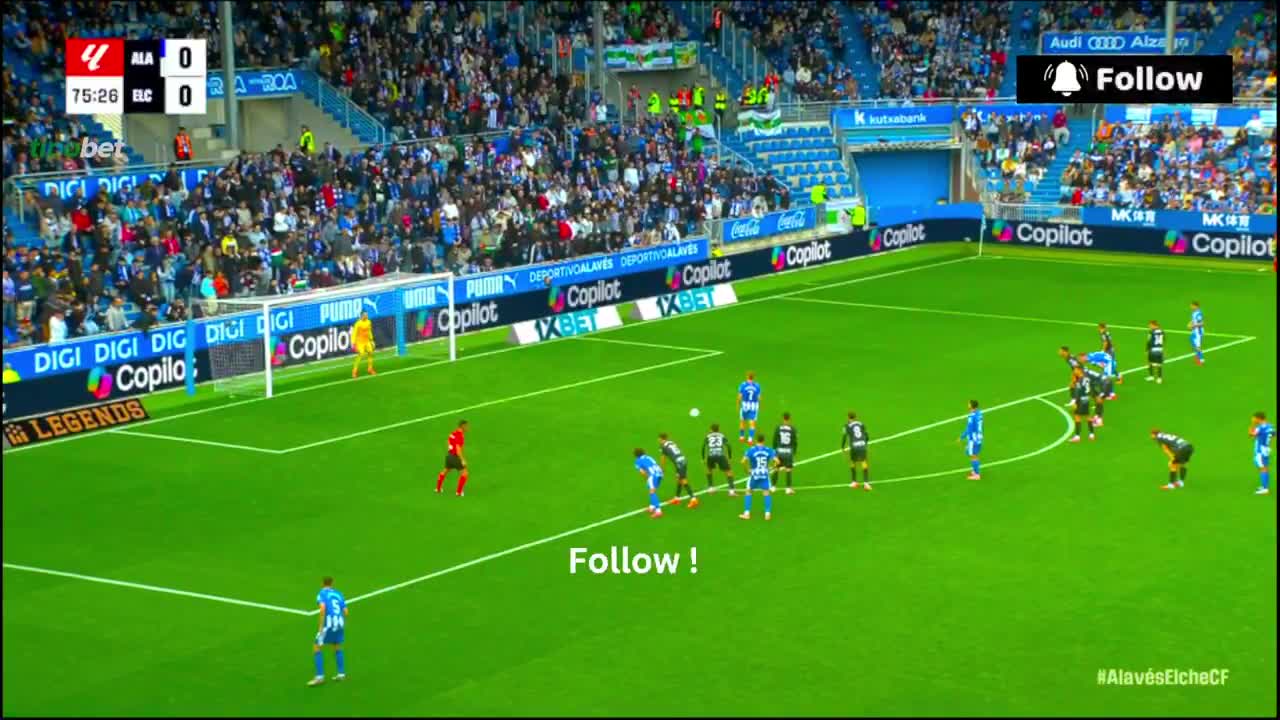 Alaves 1 - 0 Elche -  Carlos Vicente 76' (Pen.)