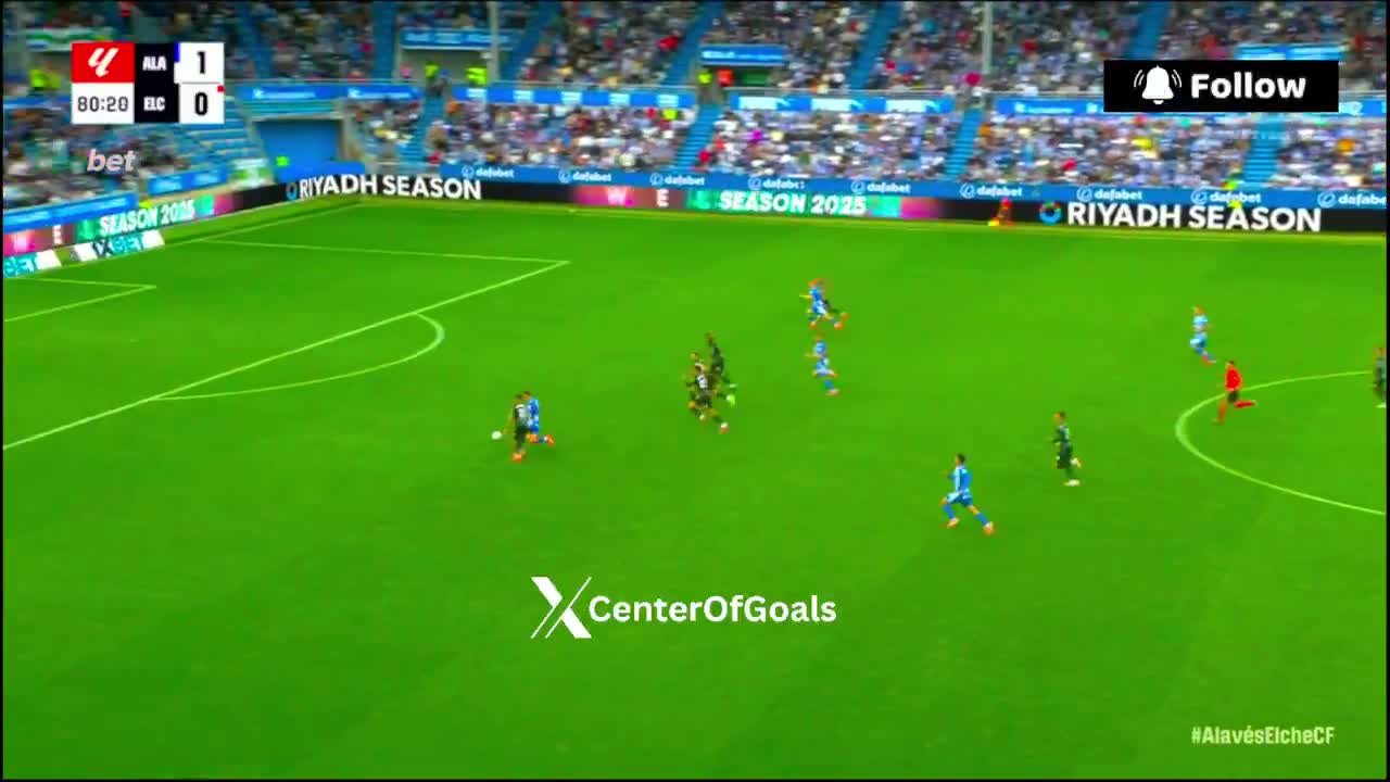 Alaves 2 - 0 Elche - Toni Martinez 81'