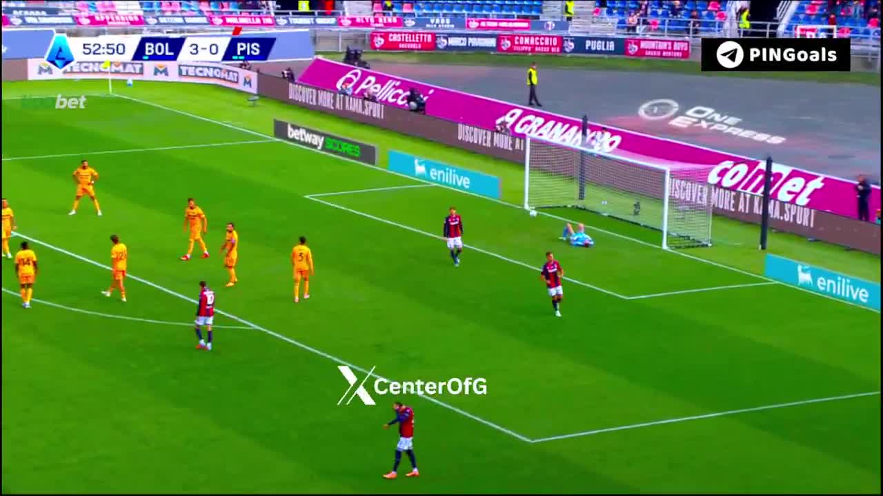 Bologna 4 - 0 Pisa -  Jens Odgaard 53'