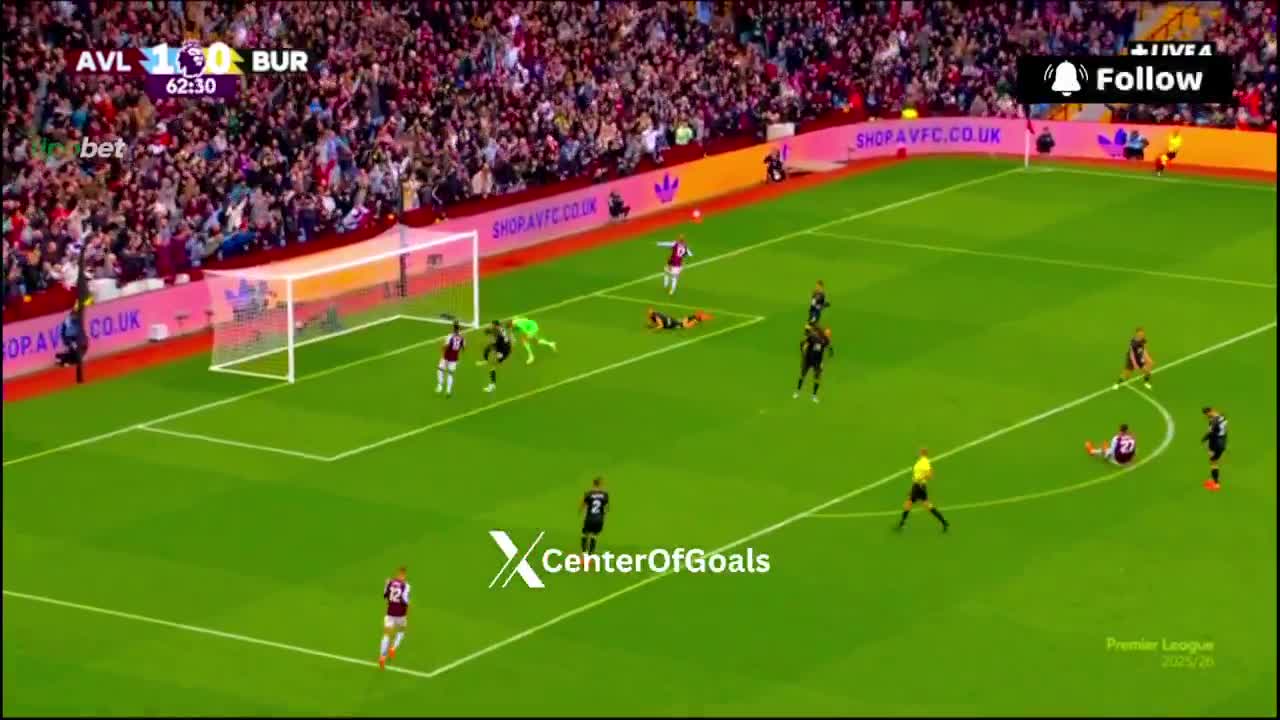 Aston Villa 2 - 0 Burnley - Donyell Malen 63'