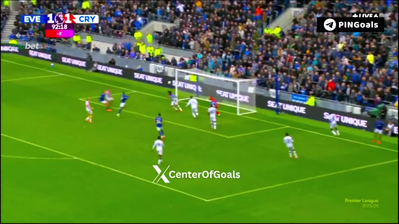 Everton [2] - 1 Crystal Palace - Jack Grealish 90+3'