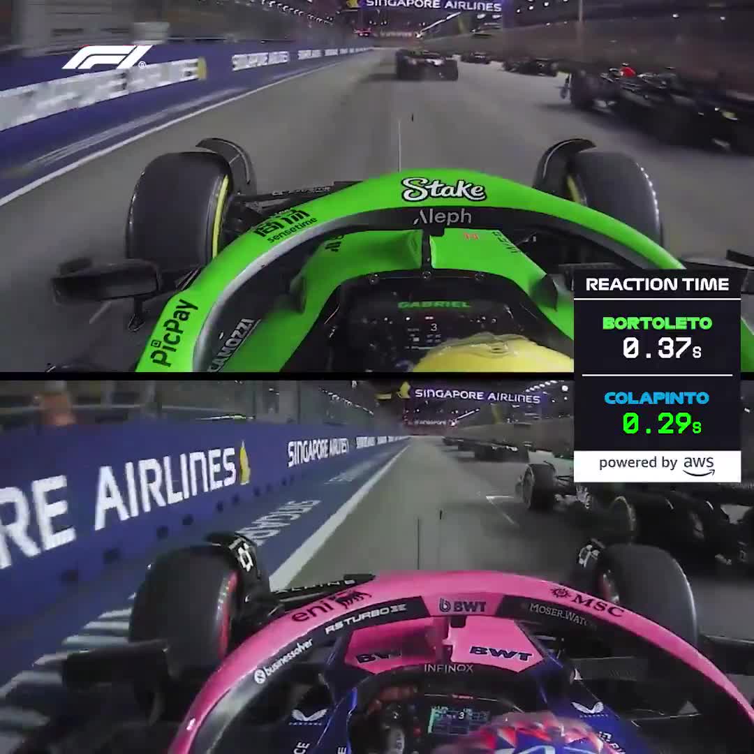 Those launches from Franco Colapinto and Gabi Bortoleto in Singapore