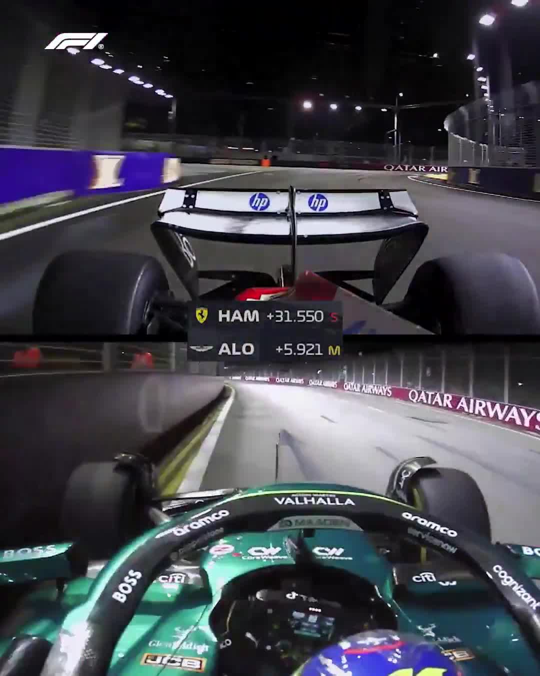 Fernando was on the charge as Lewis encountered brake issues in the latter stages in Singapore