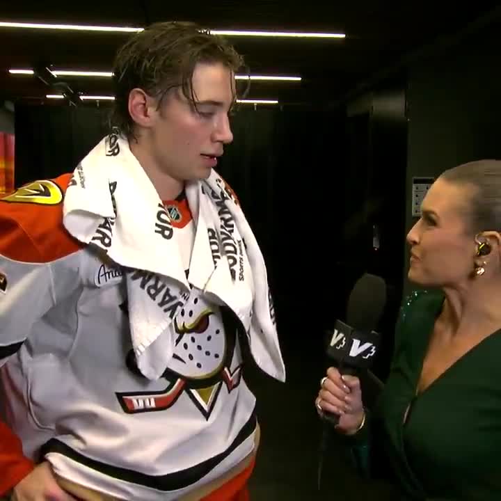 Beckett Sennecke was not surprised at all by his mom's reaction to his first NHL goal