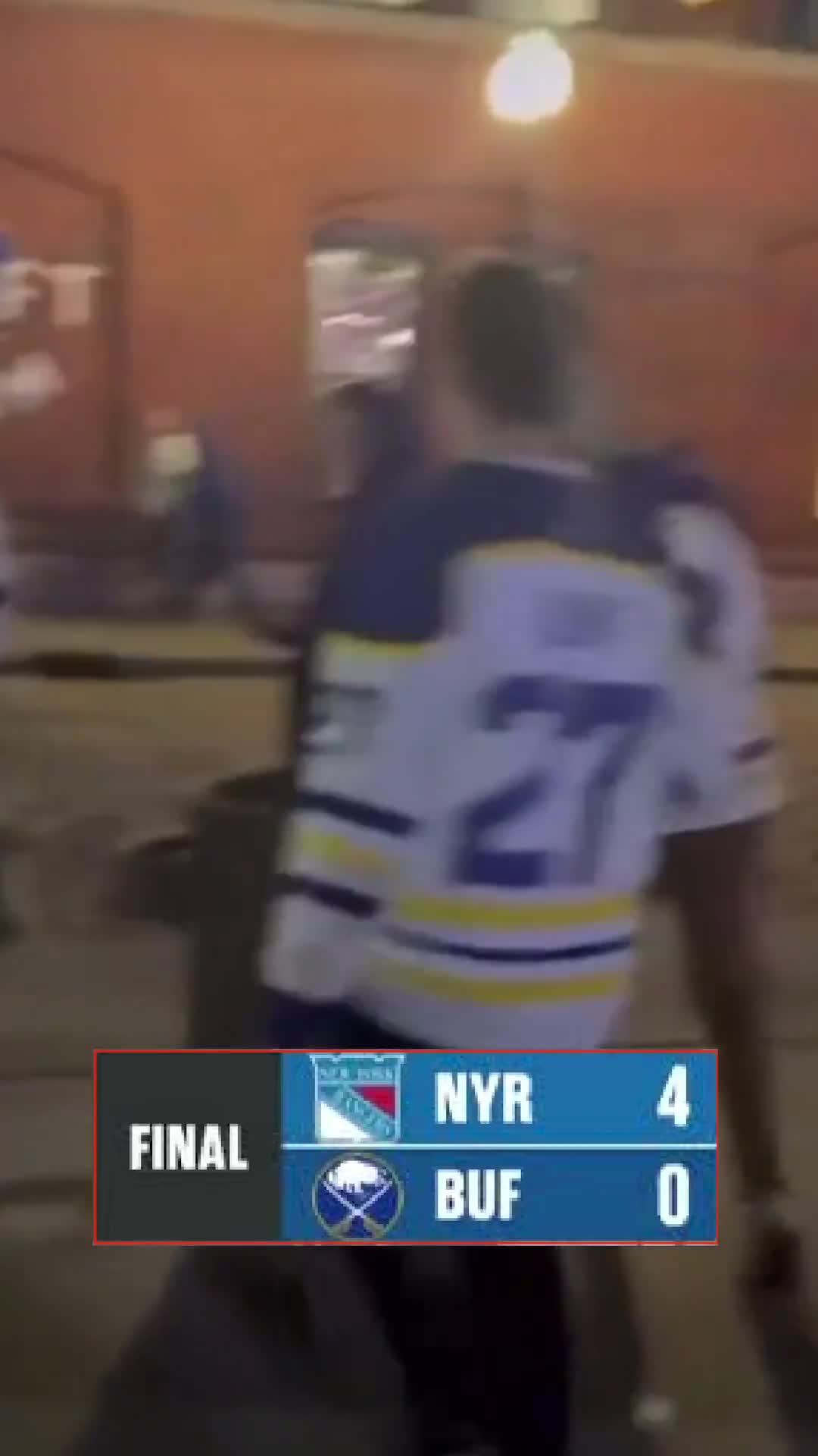 Buffalo Sabres fans react after 0–4 loss