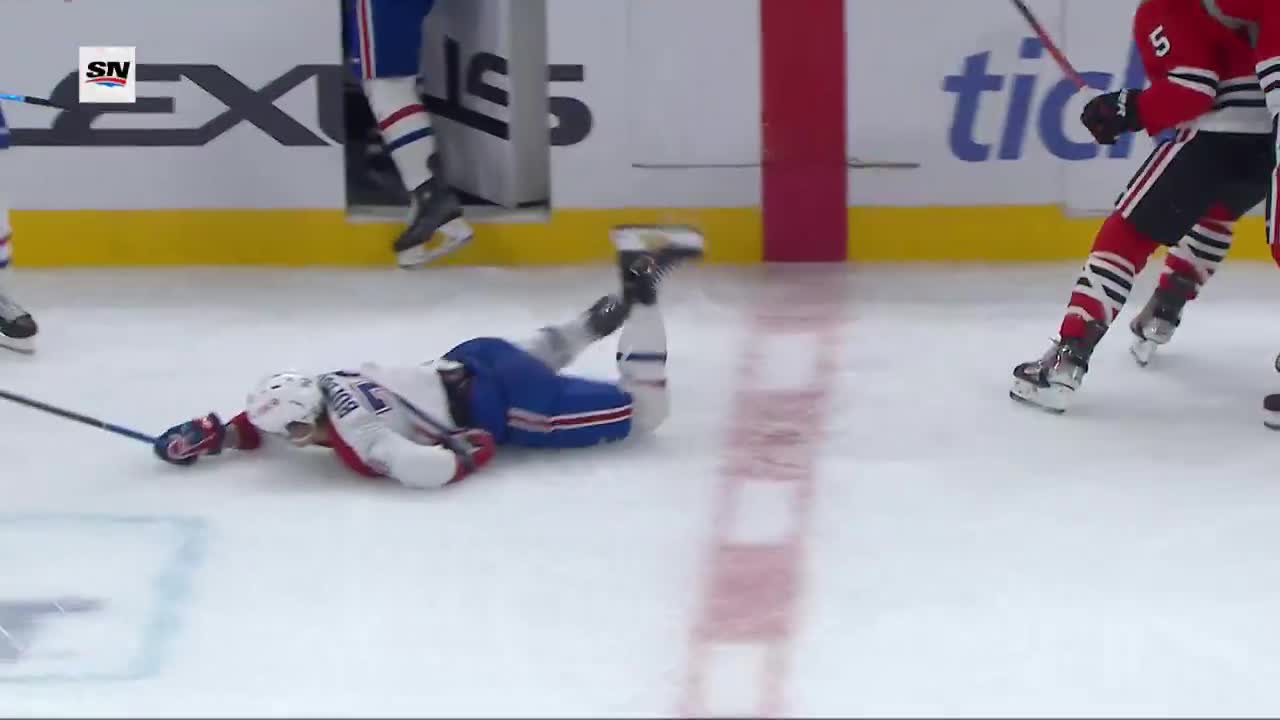 Things are getting physical early between the Habs and Blackhawks