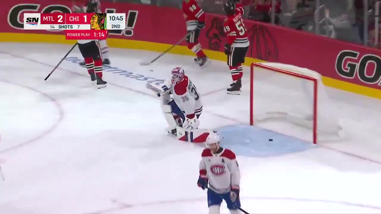 Nazar's slapper bounces off Bedard and in to tie it up