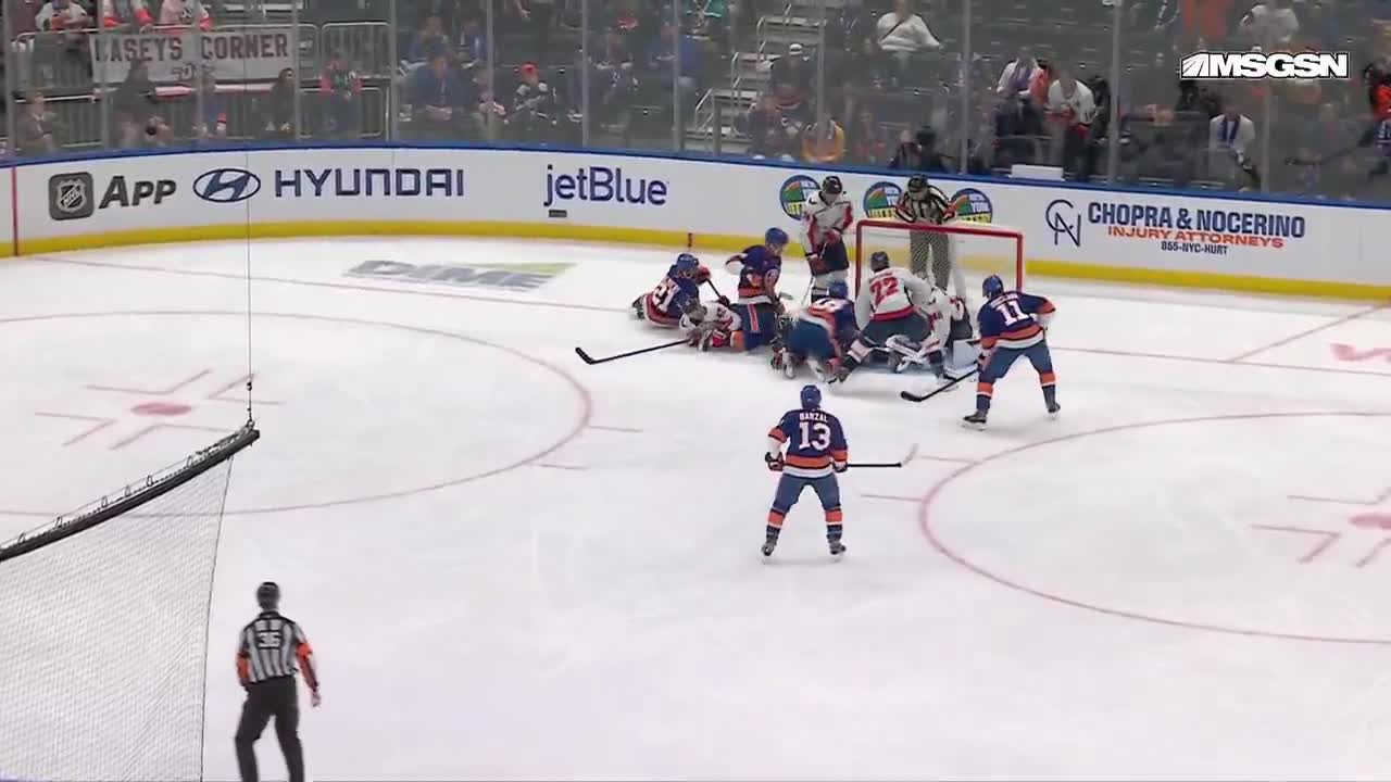 chants at UBS Arena after the kid gets his first