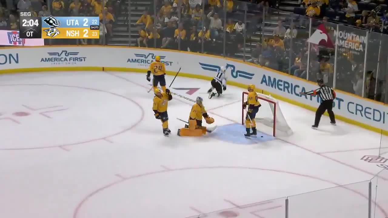 Dylan Guenther wins it in OT for Utah with some sweet hands