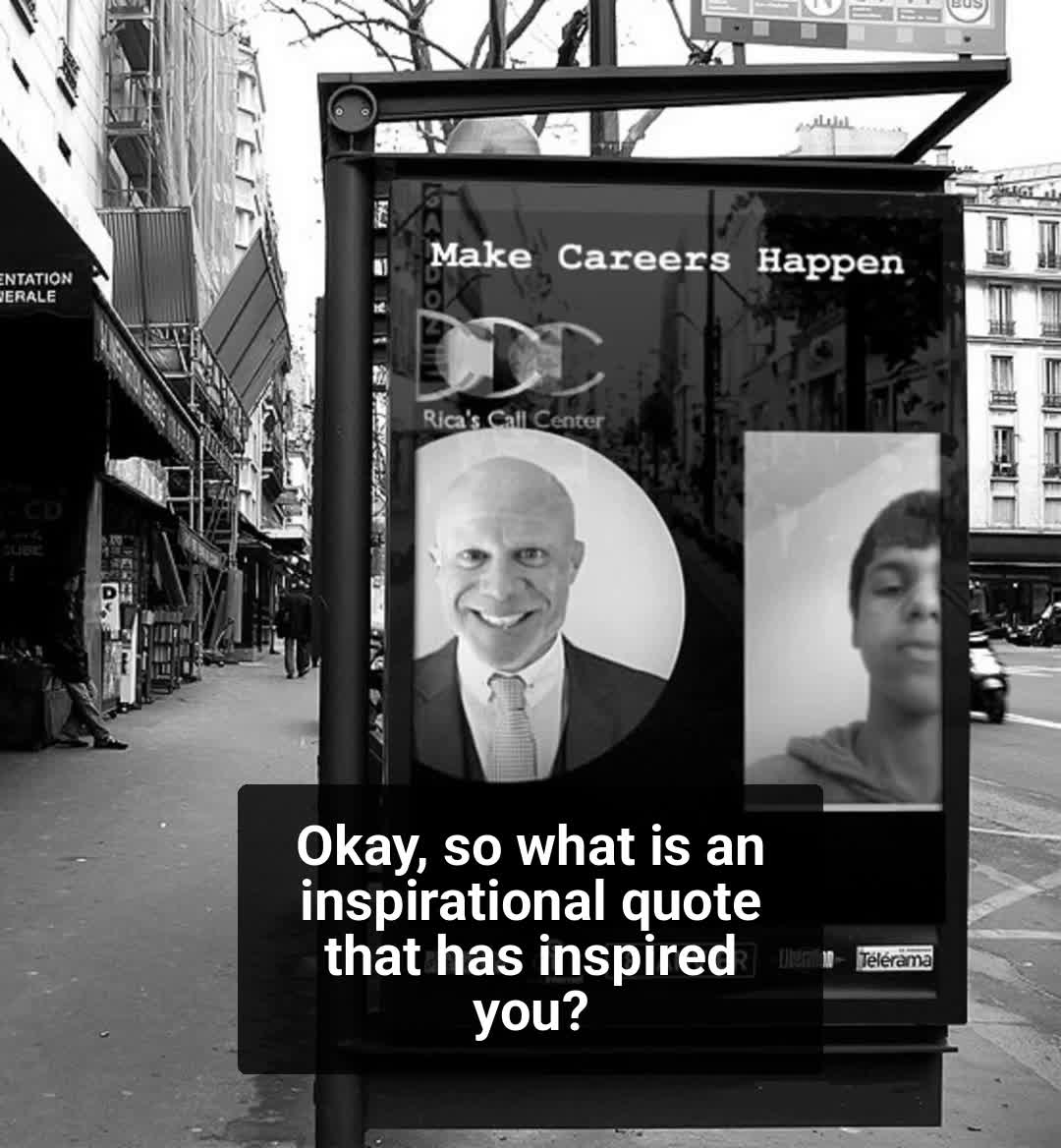 Inspirational quote that starts the show.