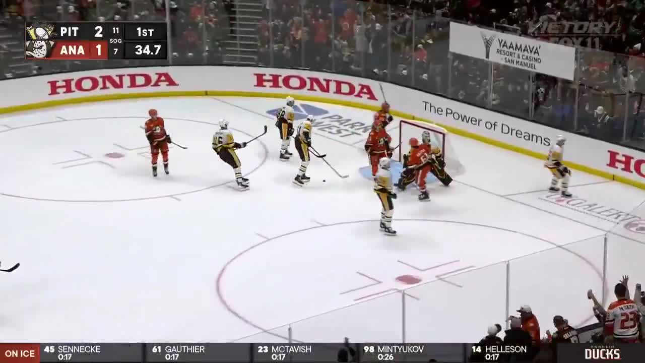 Cutter Gauthier with a ROCKET of a one timer to tie things up at 2
