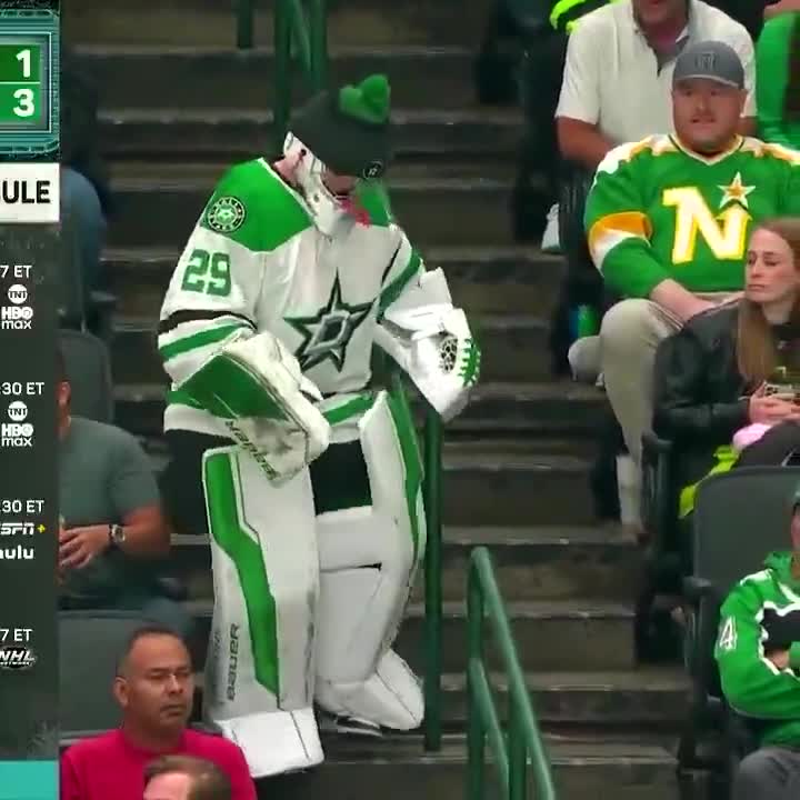 The guy who wears goalie gear to Dallas Stars games