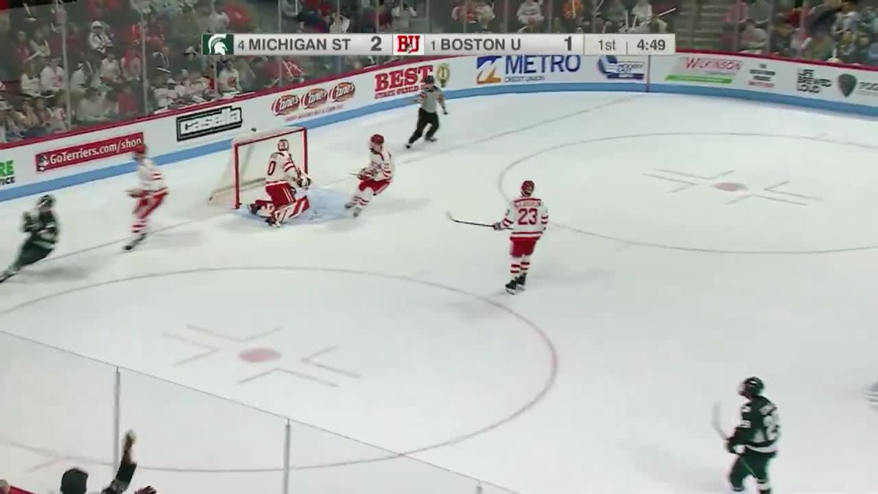 Cayden Lindstrom scores his first NCAA goal off a beautiful pass from Gavin O’Connell