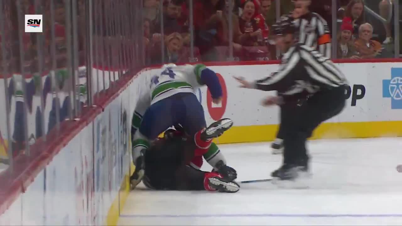 Bertuzzi slashed Sherwood who then quickly responded