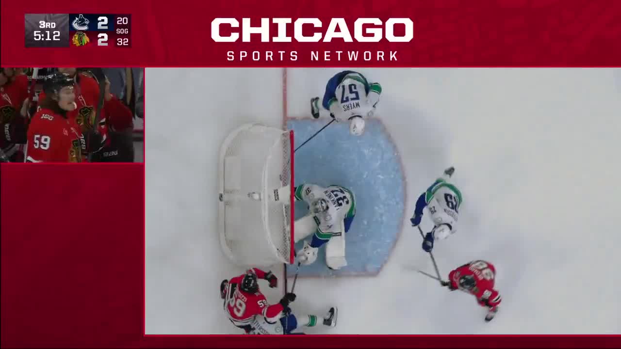 After further review it was determined there was goalie interference and still is NO GOAL.