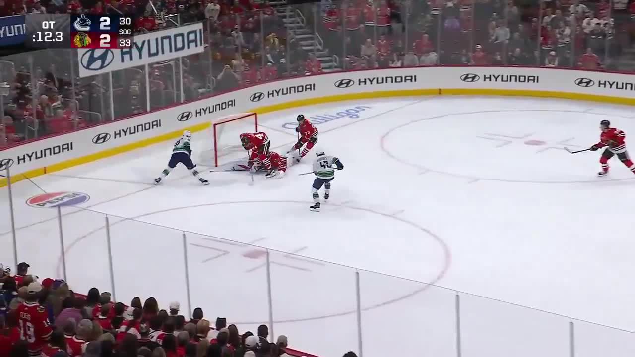 Great play by Pettersson but BETTER SAVE by Knight to help send it to a shootout!