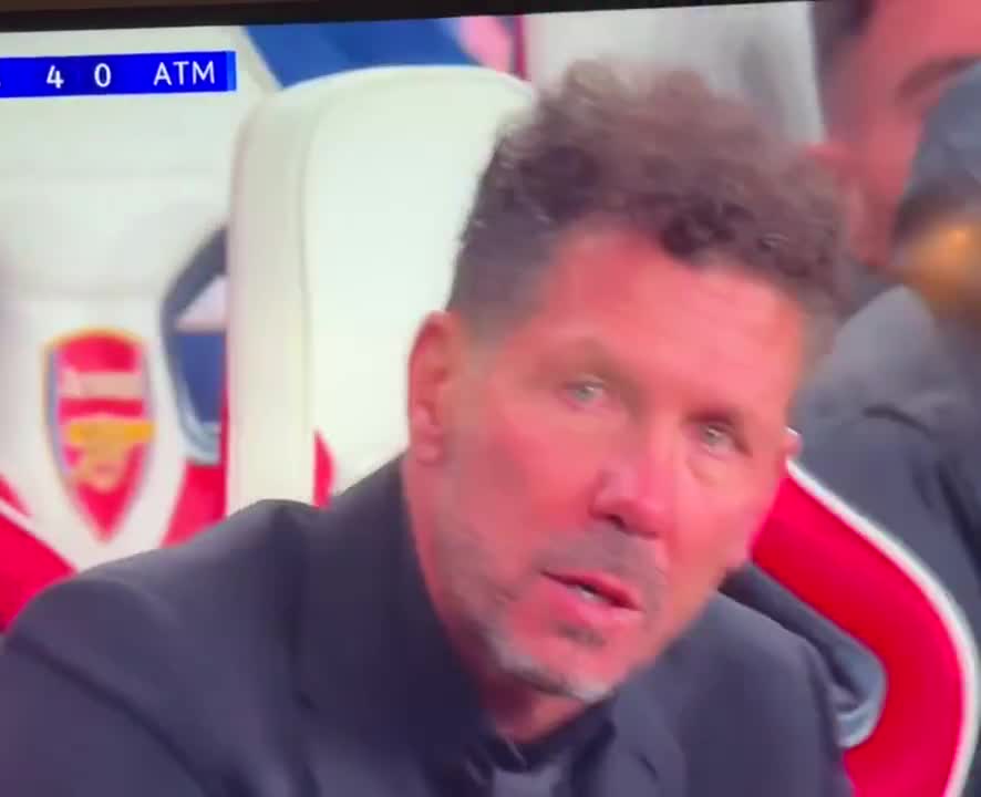 pressure in the Emirates is so mad, Simeone’s eyes are watering