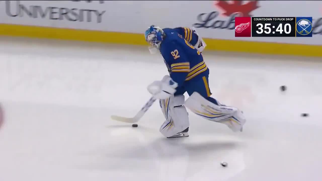 WE GOT A GOALIE ROOKIE LAP IN BUFFALO