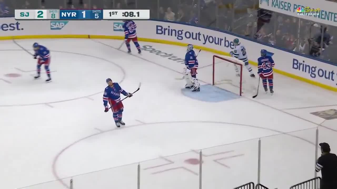 mith to Celebrini for his second of the first period
