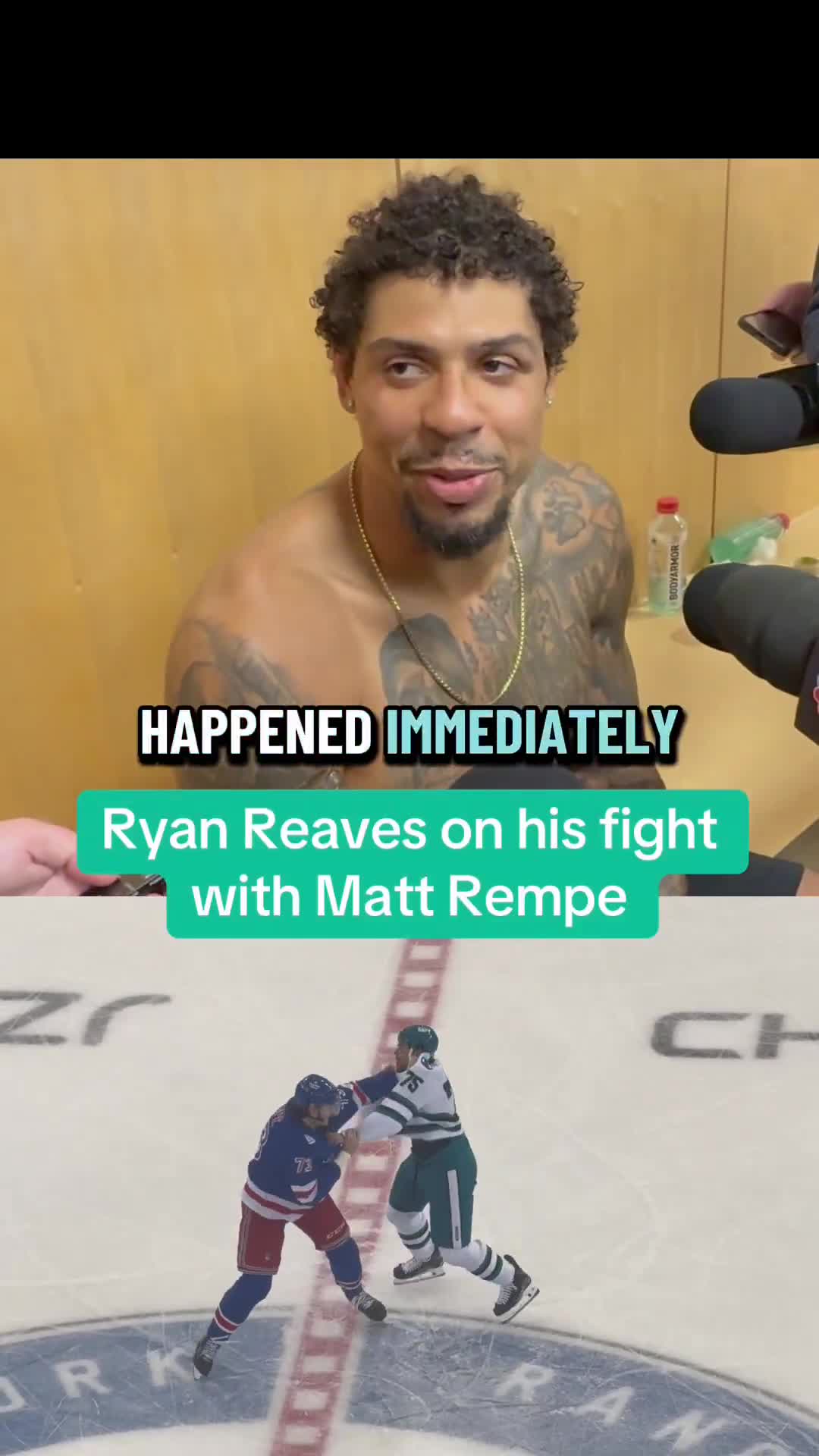 Ryan Reaves talked about his fight with Matt Rempe postgame