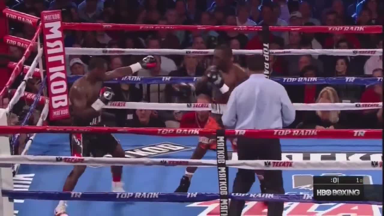 10 years ago, Terence Crawford defeated Dierry Jean by TKO in round 10 of 12 to retain the WBO junior welterweight title.
