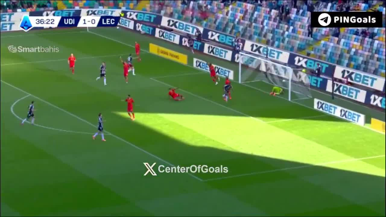 Udinese 2 - 0 Lecce - Keinan Davis 37'