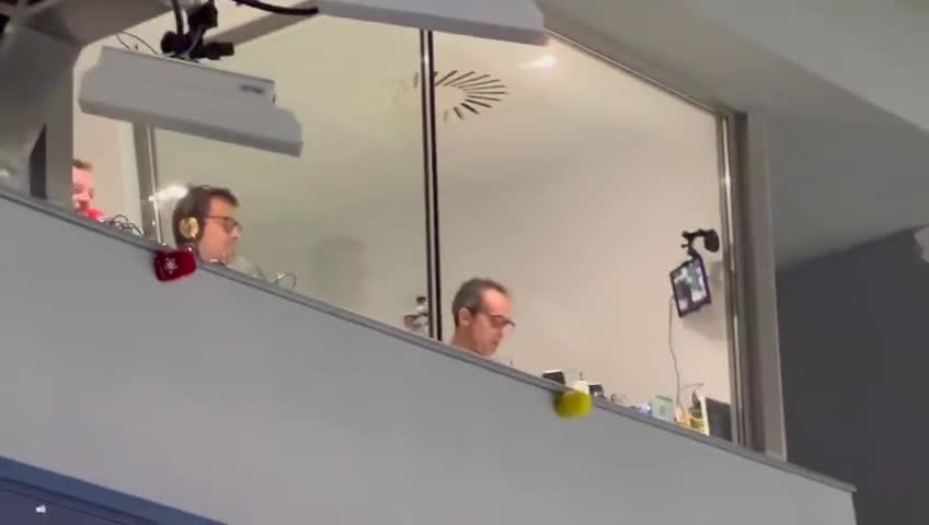 Hansi Flick has taken his seat in the Bernabeu boxes.