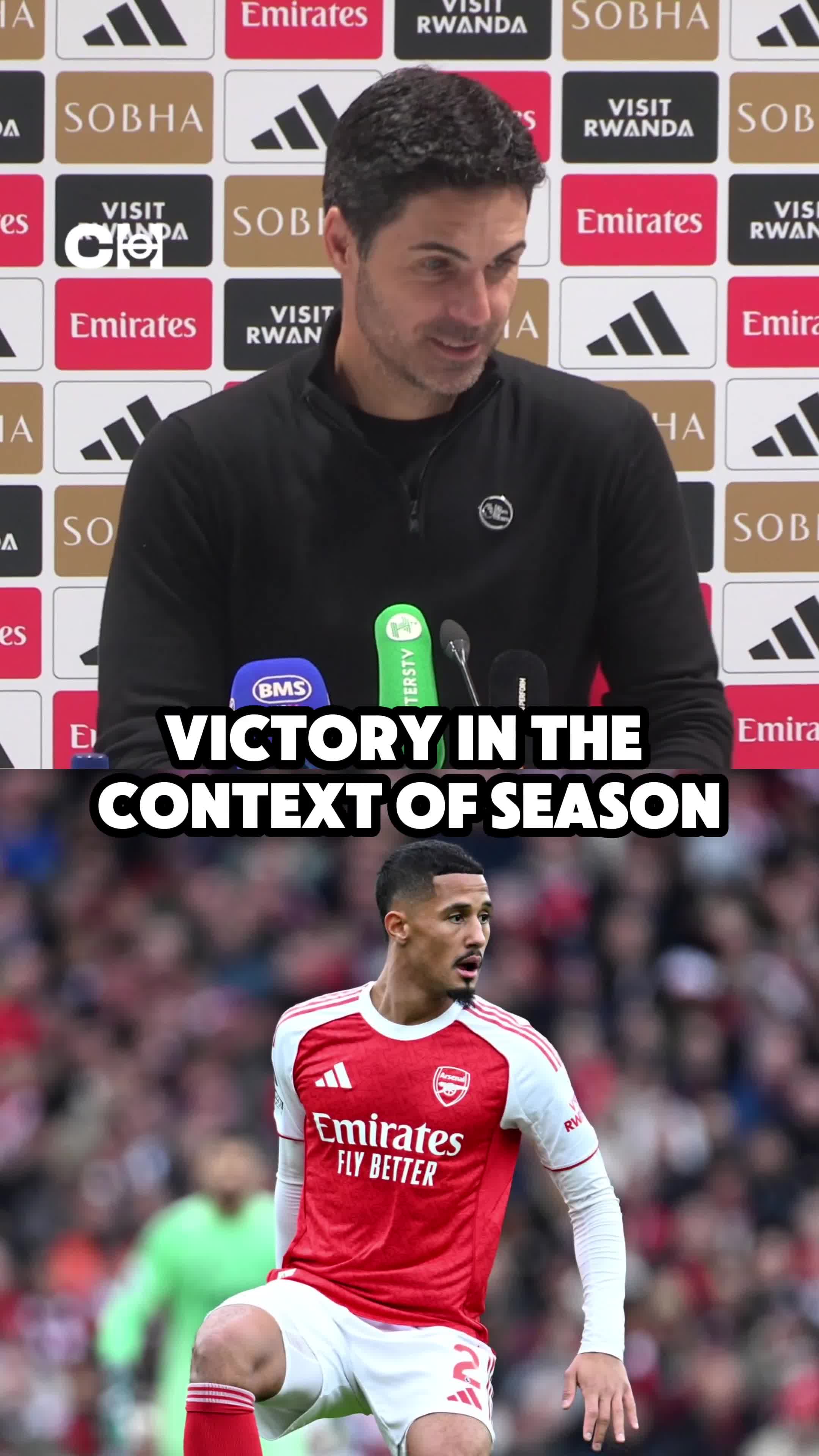 Mikel Arteta on the 1-0 victory over Crystal Palace for Arsenal