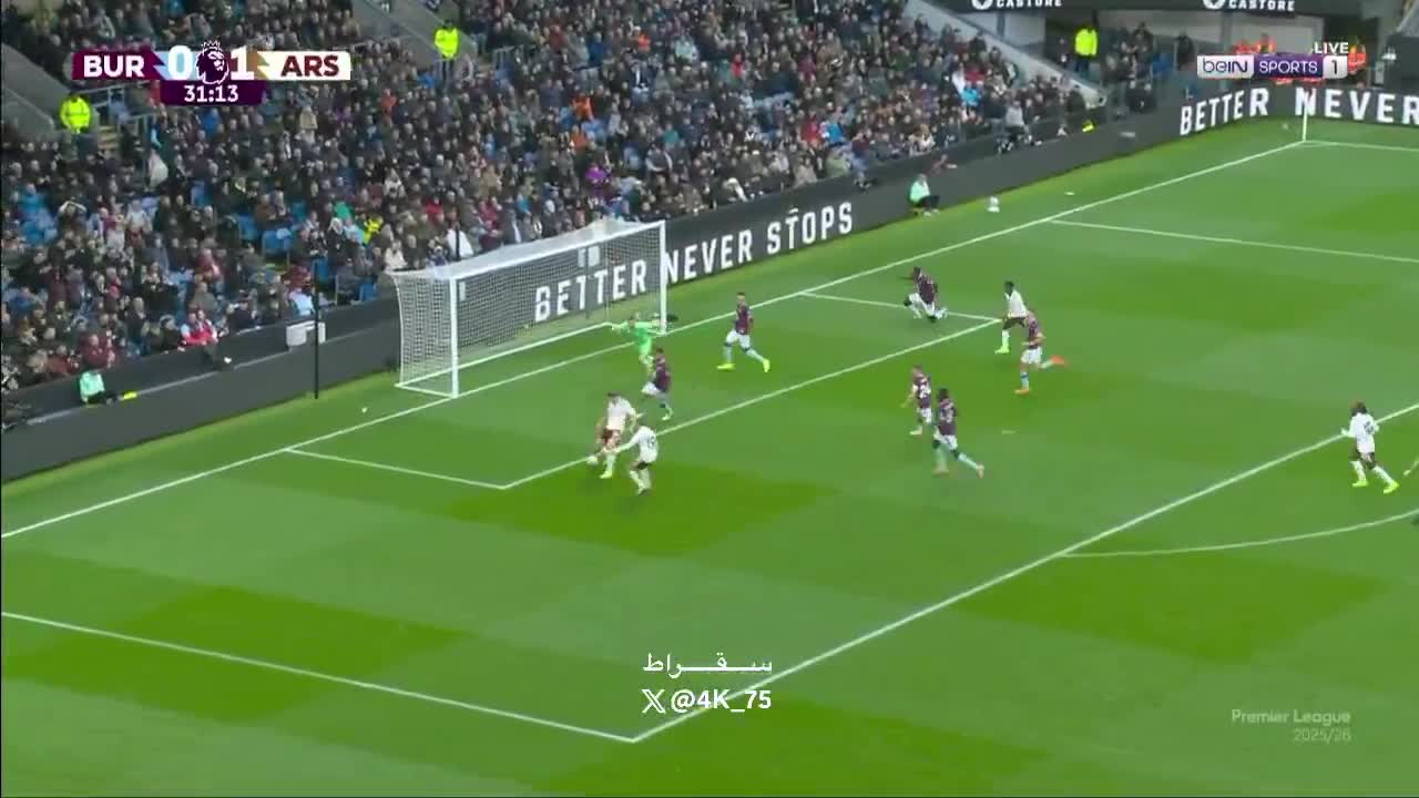 Arsenal chance against    Burnley 32'