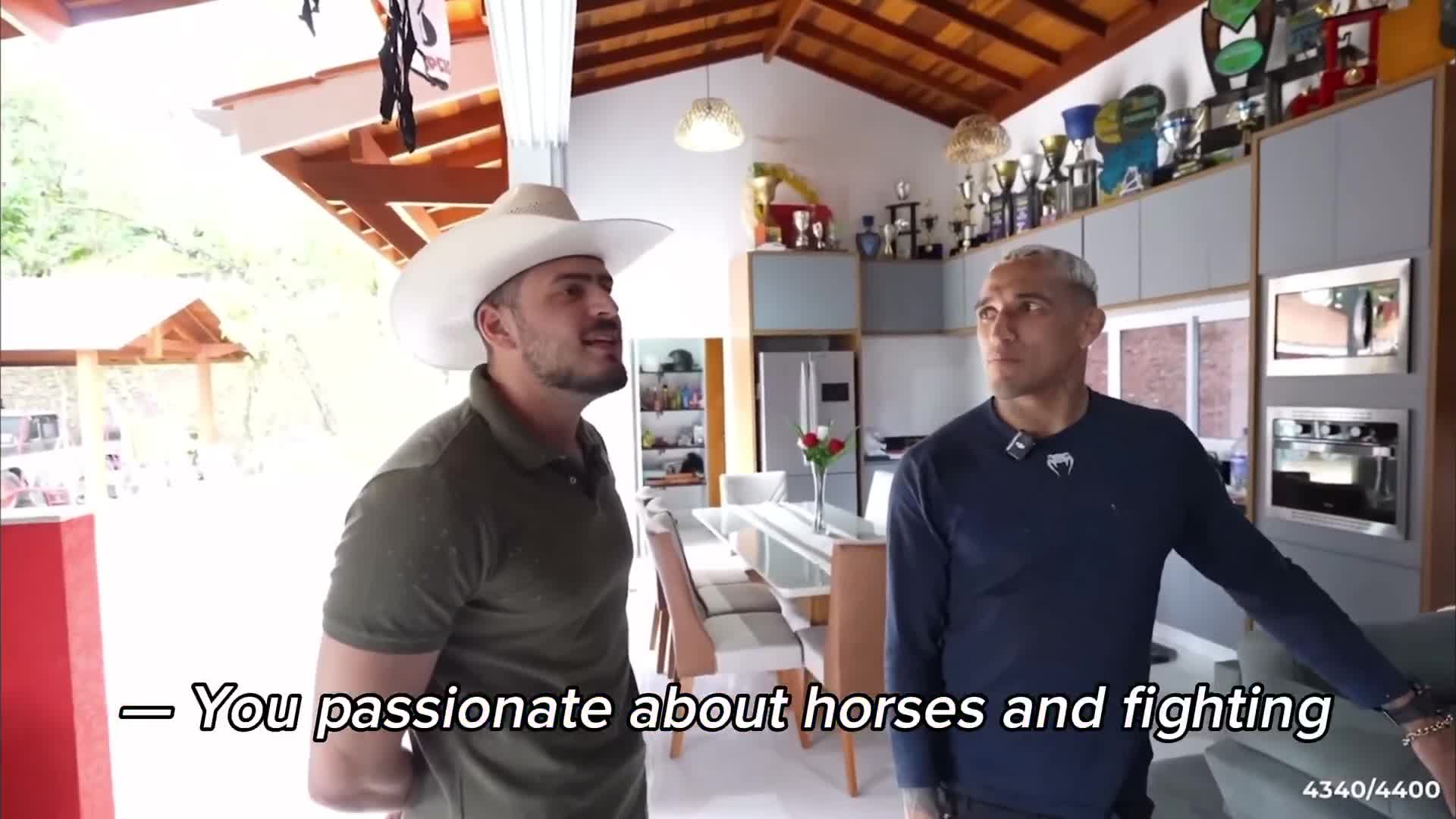 Charles Oliveira says he loves horse racing more than fighting