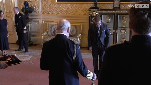 David Beckham was knighted at Windsor Castle