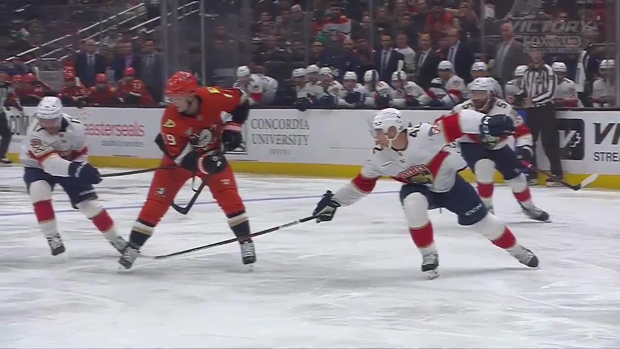 Leo Carlsson received a 5 minute major penalty taking him out for the rest of the game for this play on Evan Rodrigues.