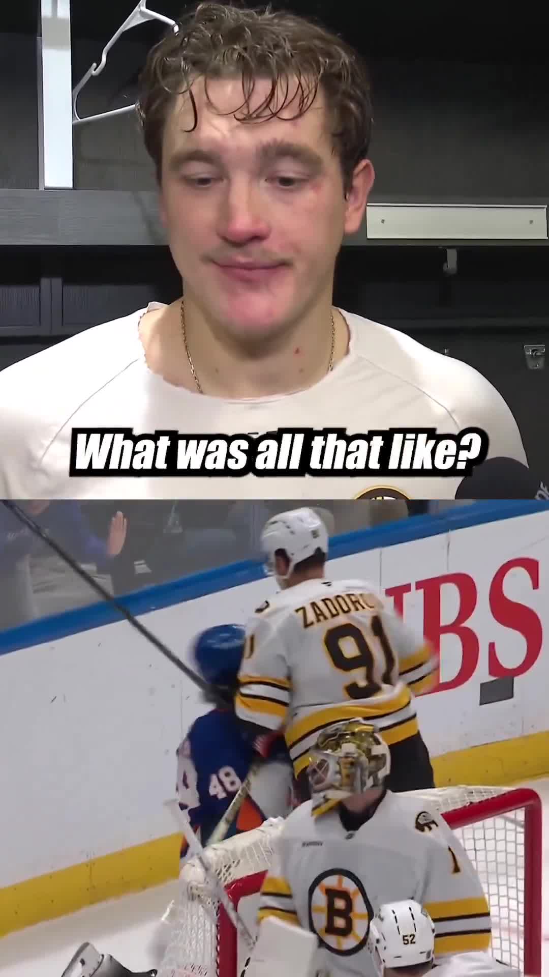 Nikita Zadorov said he was just trying to pad his PIMs