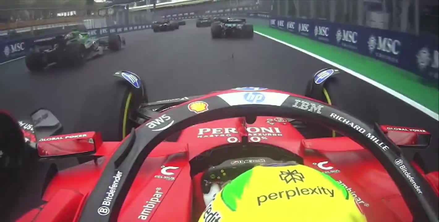 Lewis Hamilton's race start, he went from P11 to P8!
