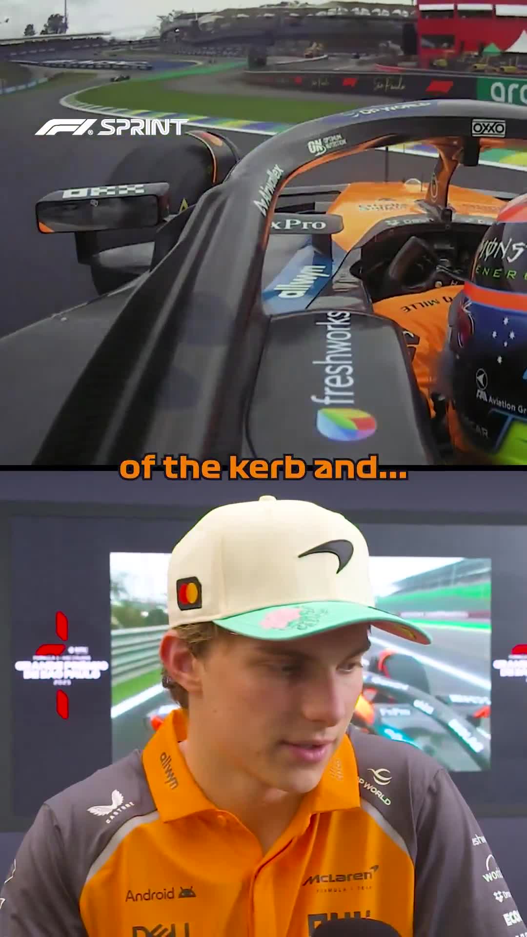 Oscar's reacts to his #F1Sprint crash