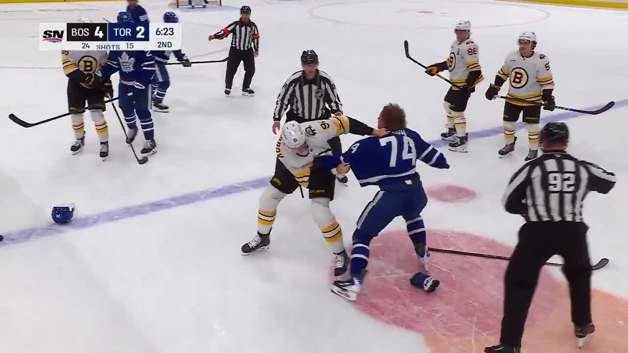 ZADOROV AND MCMANN EXCHANGE SOME BLOWS