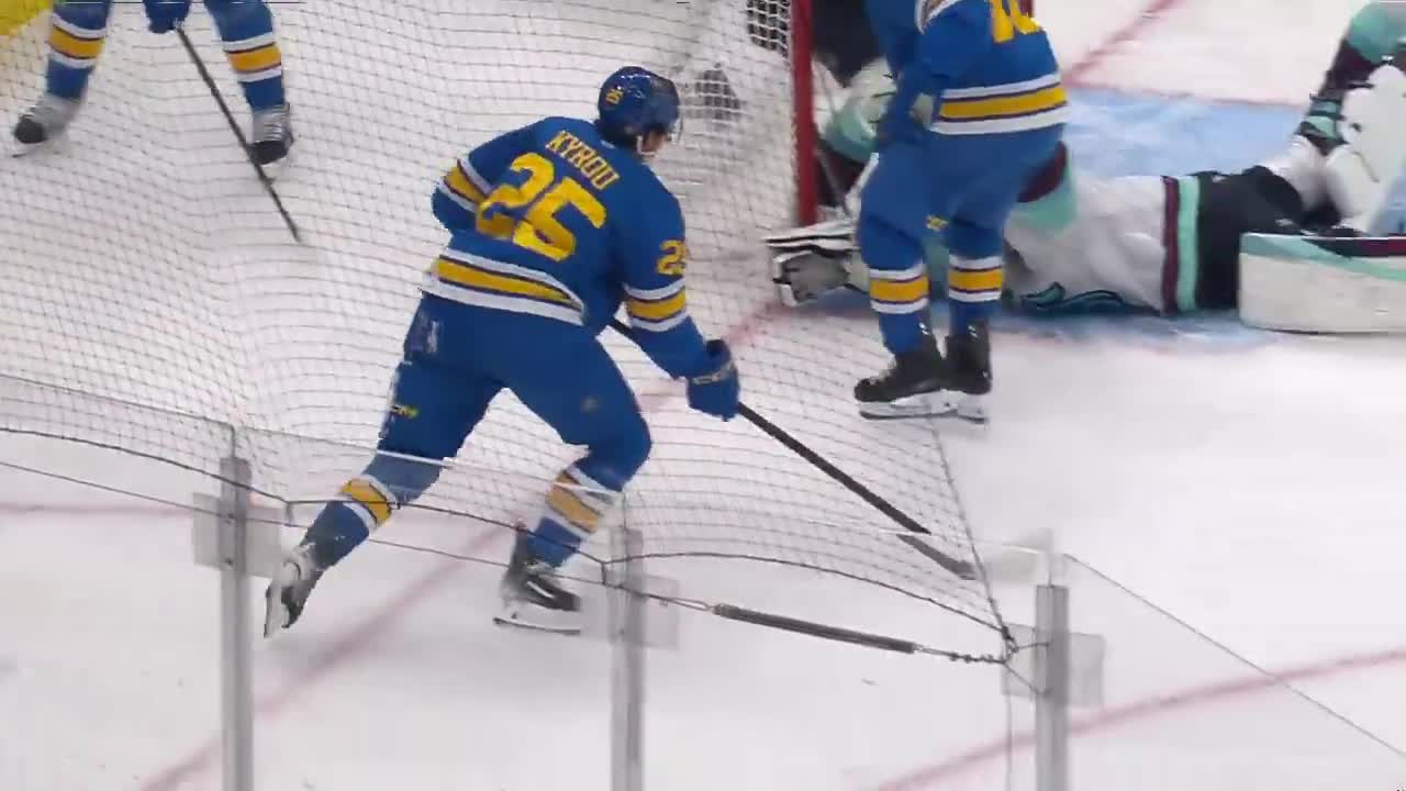 Jordan Kyrou after being healthy scratched the prior game scores a HUGE goal for the Blues to go up 3-2
