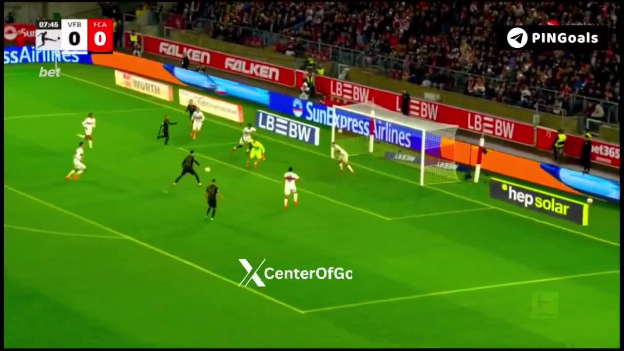 Stuttgart 0 - 1 Augsburg - Fabian Rieder 8'
