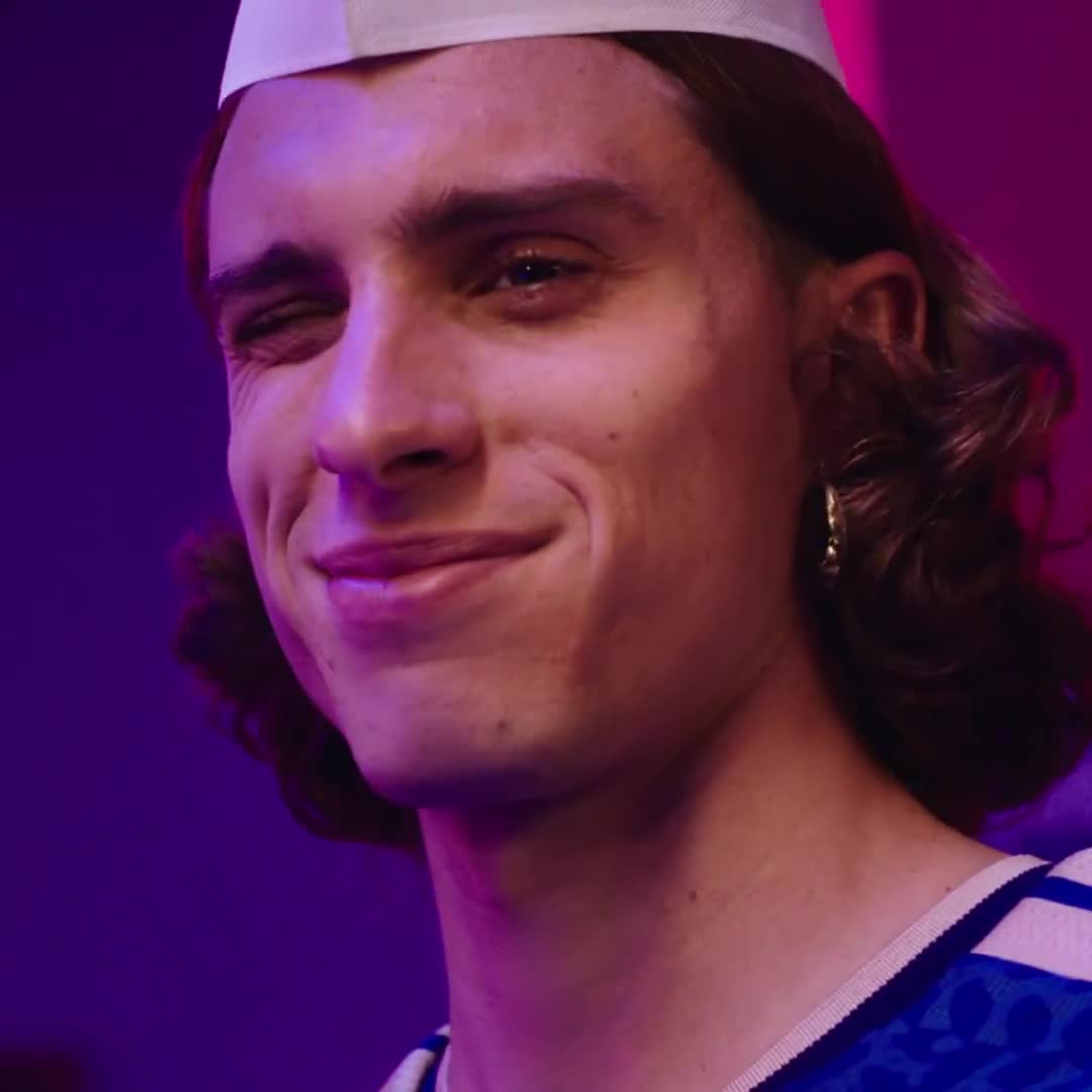 Riccardo Calafiori in Adidas’ advert for the new Italy national team kit