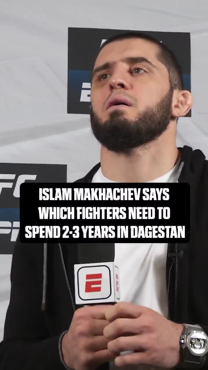 Islam Makhachev is asked which fighters need to come to Dagestan for 2-3 years