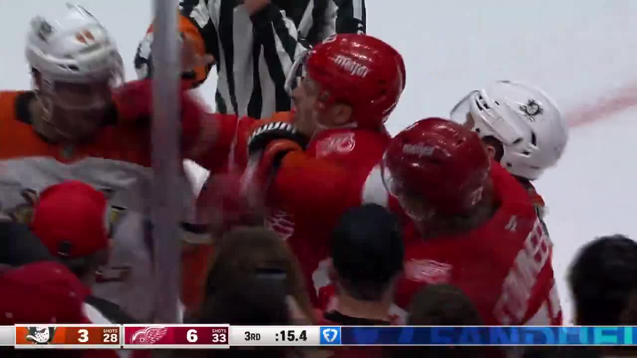 Ross Johnston took a swipe at Simon Edvinsson at the end of the game