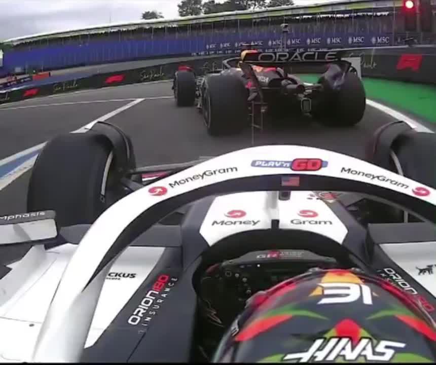 Max Verstappen’s Brazil pitlane start from Ocon’s onboard camera. (2)